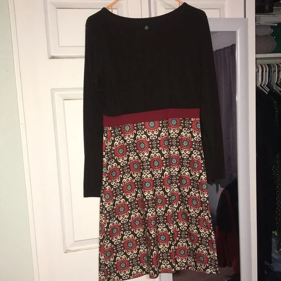 Prana Dark brown and floral Dress Medium - Picture 8 of 9